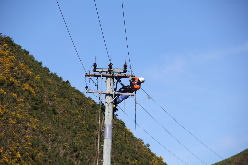 Lineman at work