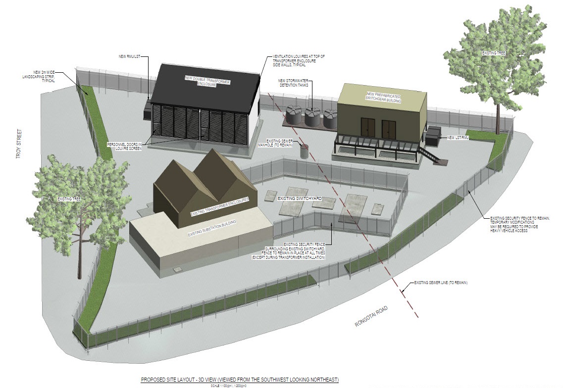 Diagram showing proposed site layout